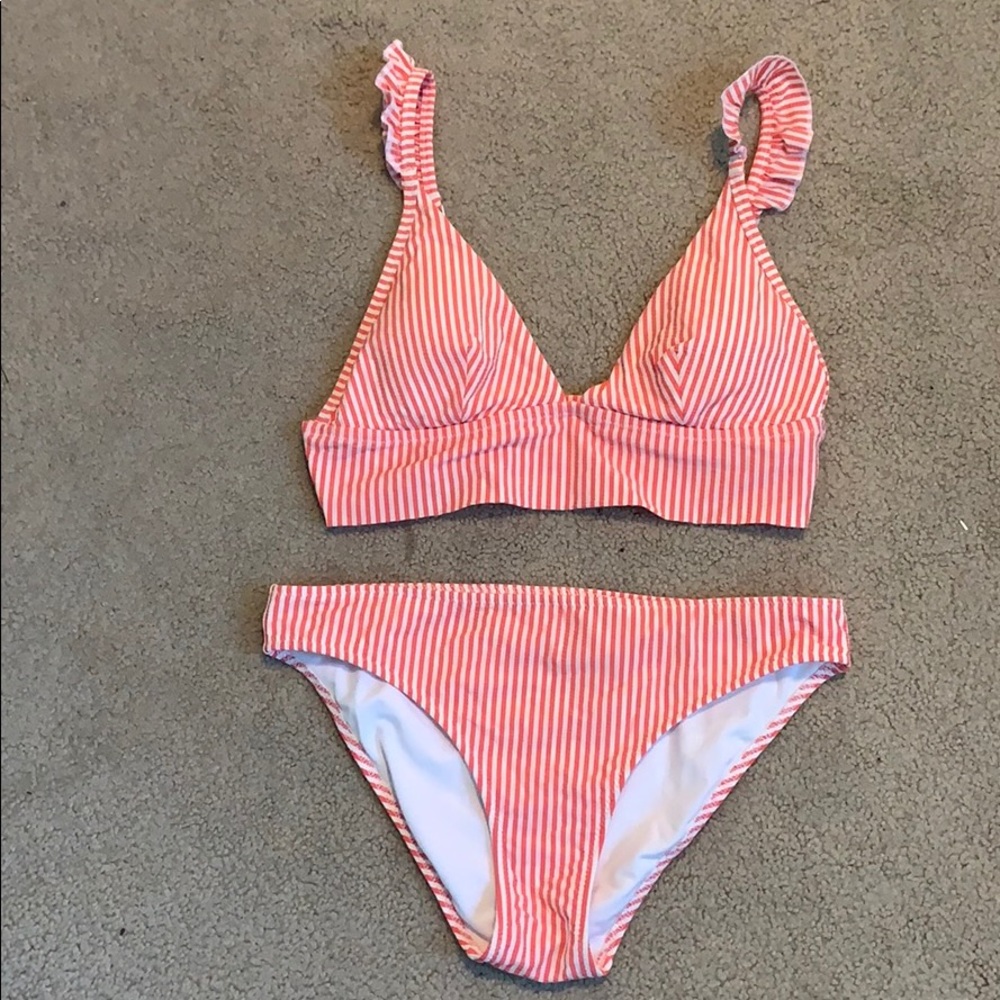 Neon stripes swimsuit
